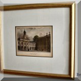 A18. Framed etching. Emanuel College.